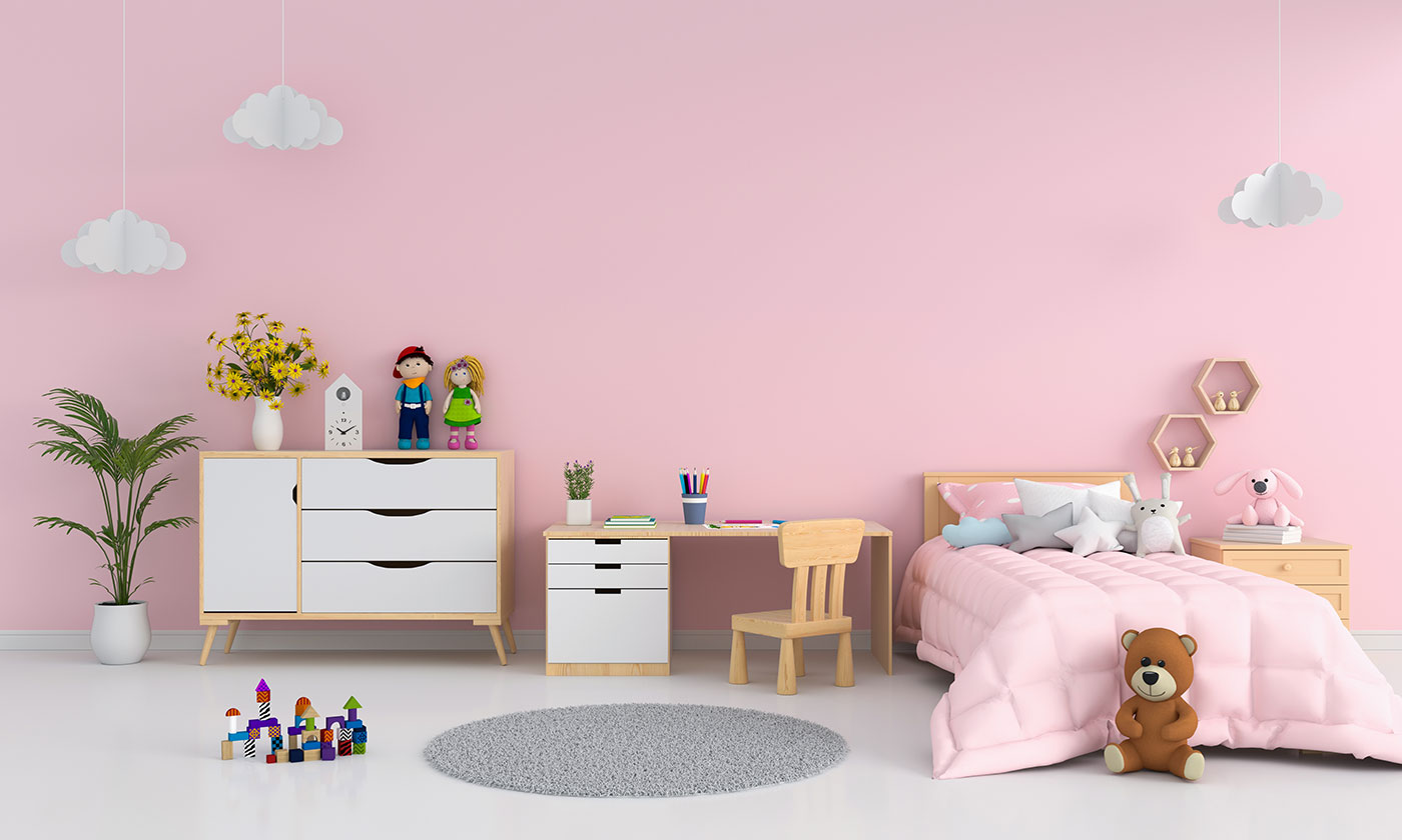 Decorazioni adesive nei colori pastello per la cameretta dei bambini