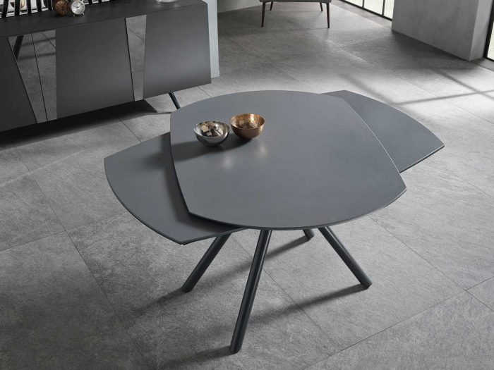 Scrivania Da Ufficio CLAIRE, Girevole, Legno, Nero - Foto 3