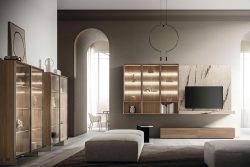 moduli vetrine sospese per soggiorno e salotto