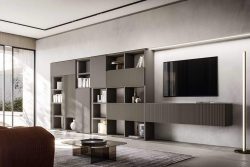 parete spalla sospesa per tv grigio cenere