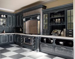 cucina vintage in casa con arredamento moderno