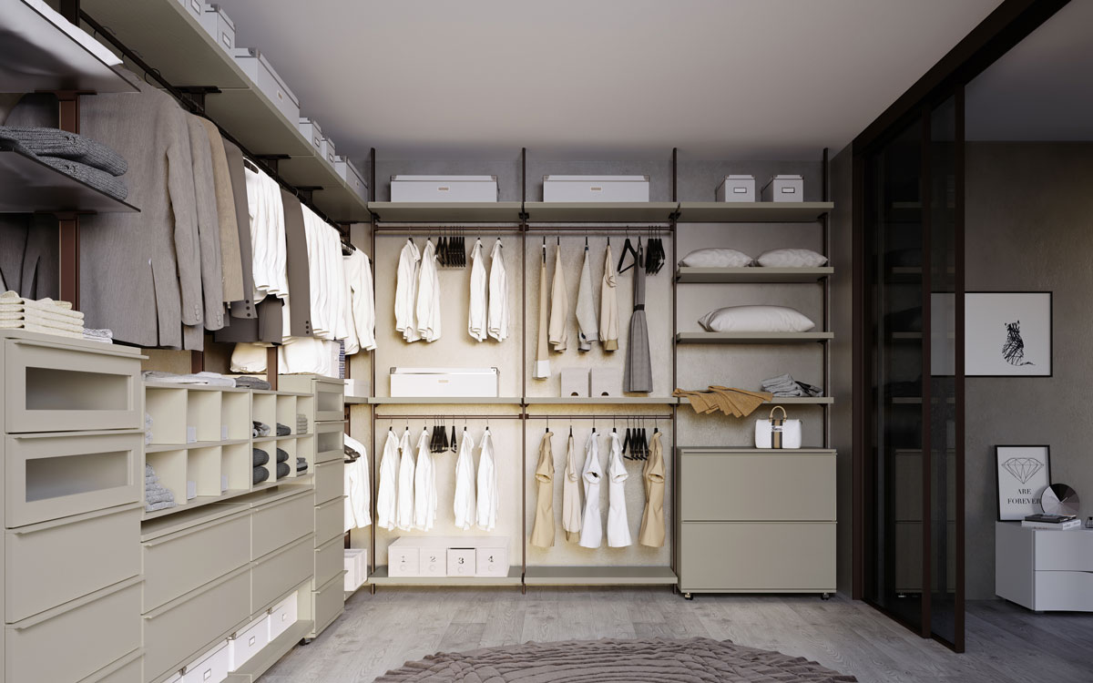 Come organizzare una cabina armadio